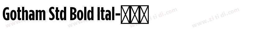 Gotham Std Bold Ital字体转换